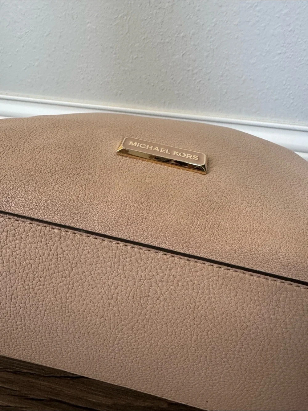 Michael Kors Lexington Taupe Large Shoulder Bag
